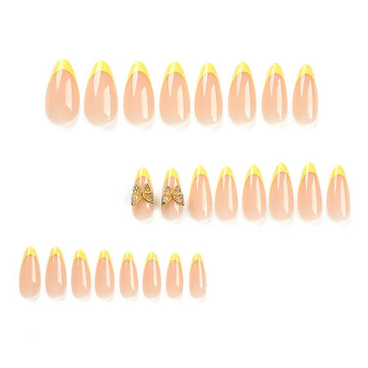 French Nabi - Almond Shaped Ombre 3D Nails