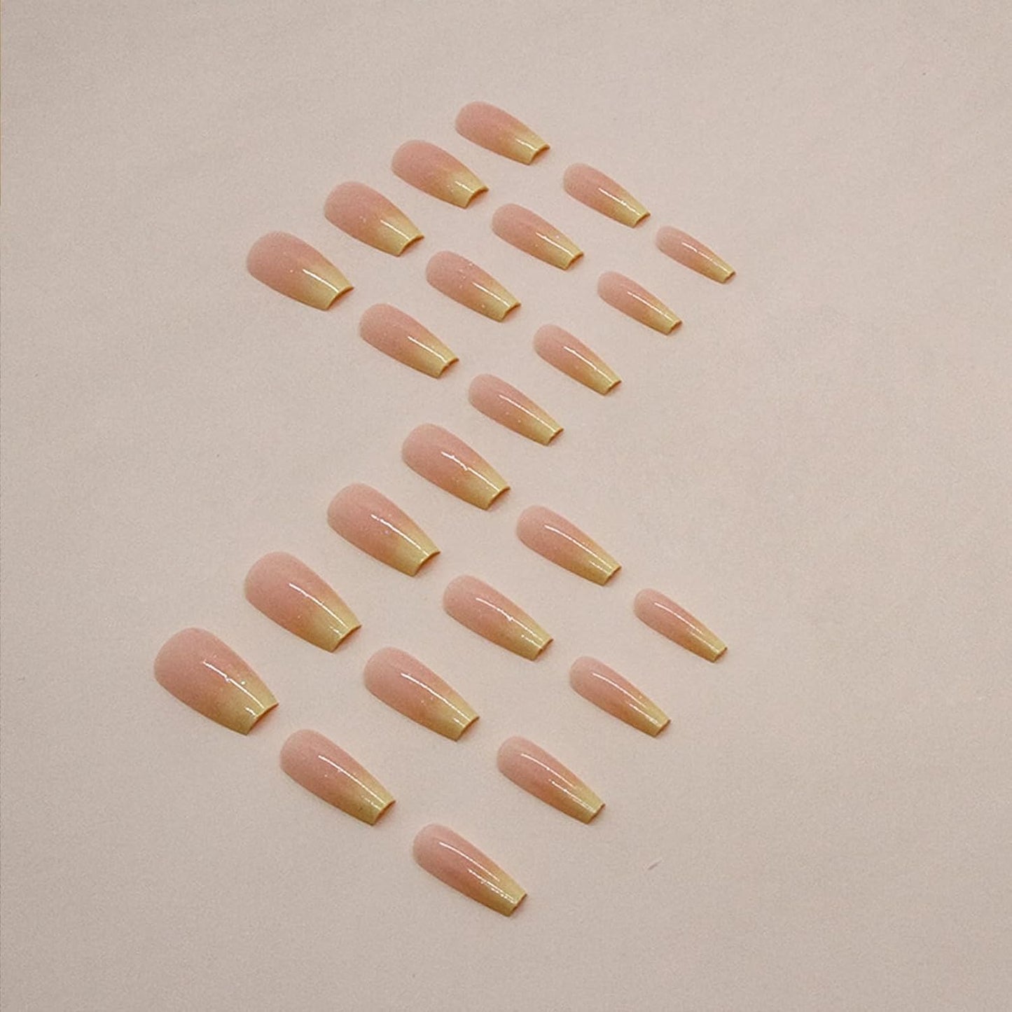 Golden Hour - French Sun Kissed Ballerina Shaped Nails