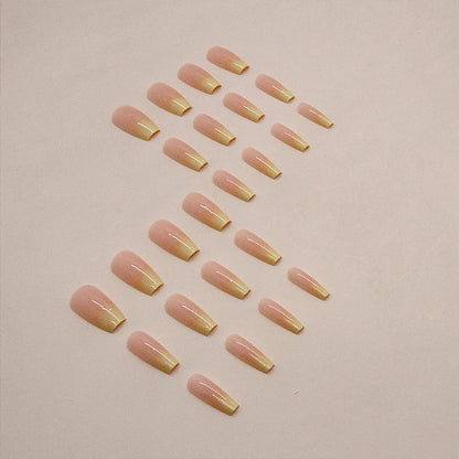 Golden Hour - French Sun Kissed Ballerina Shaped Nails