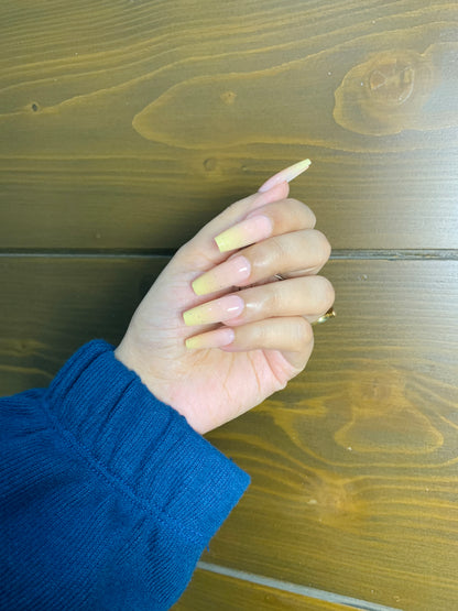 Golden Hour - French Sun Kissed Ballerina Shaped Nails