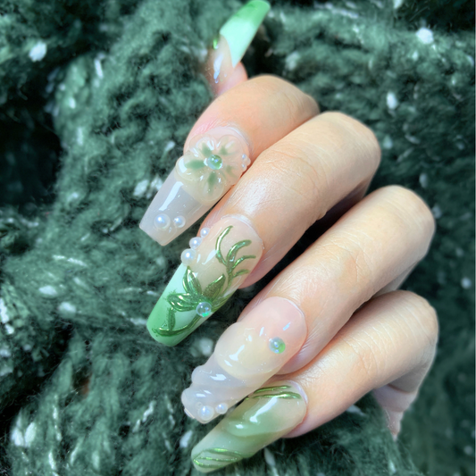 Flora Bloom - Handmade 3D Ballerina Nails